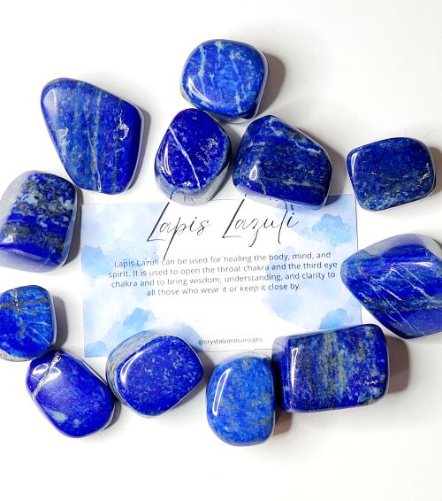Lapis Lazuli Gemstone Tumbled | Crystals and Sun Signs Co