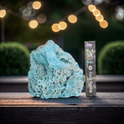 Blue Aragonite Large Specimen #1 - one of a kind | Crystals and Sun Signs Co