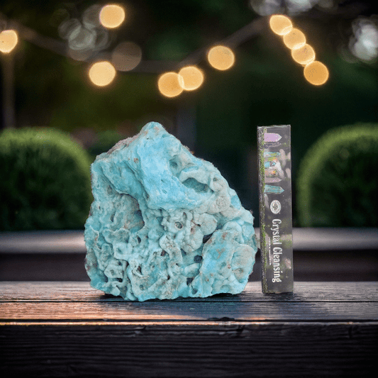 Blue Aragonite Large Specimen #1 - one of a kind | Crystals and Sun Signs Co