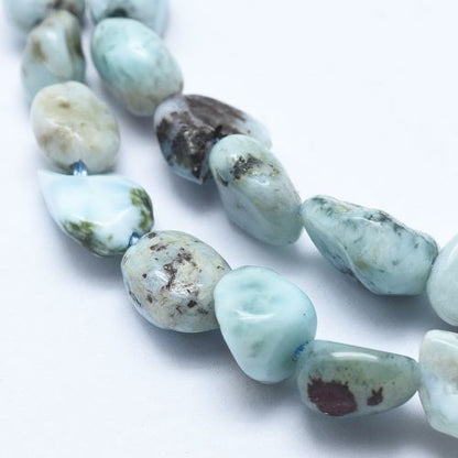 Larimar Gemstone Nugget Bead - Crystals and Sun Signs