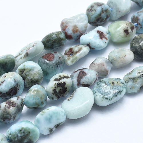 Larimar Gemstone Nugget Bead - Crystals and Sun Signs