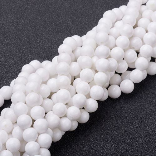 Mashan White Jade Gemstone Bead | Alberta Bead Store