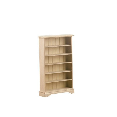 Miniature Wooden 6 Tier Book Shelf Beige 1pc | Alberta Bead Store