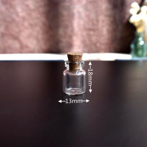 Miniature Wishing Bottle Column Shape 5pcs | Alberta Bead Store