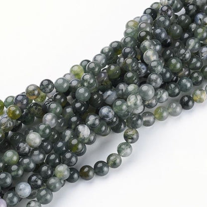 Moss Agate Gemstone Bead | Alberta Bead Store
