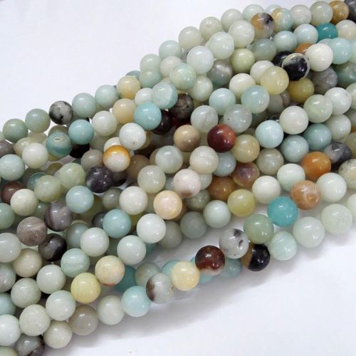 Flower Amazonite Gemstone Bead - All Sizes - Premium Bead from Crystals and Sun Signs Co - Shop now at Witches Ink LTD