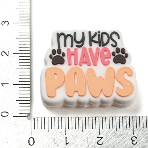 Silicone Bead "My Kids Have Paws" | Alberta Bead Store
