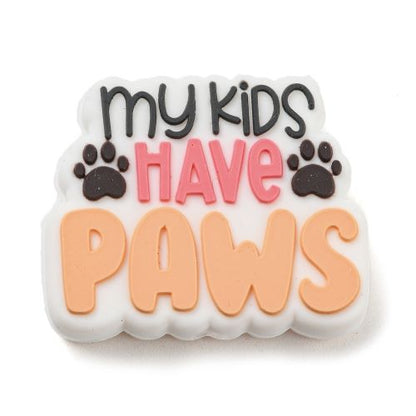 Silicone Bead "My Kids Have Paws" | Alberta Bead Store