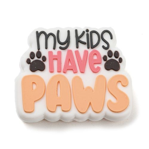 Silicone Bead "My Kids Have Paws" | Alberta Bead Store