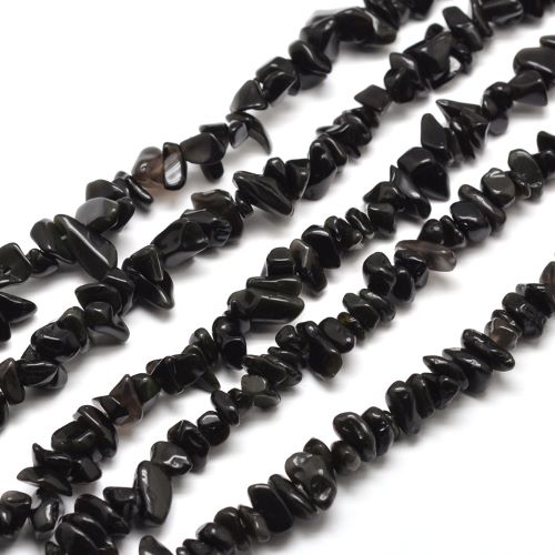 Obsidian Gemstone Chip Bead | Crystals and Sun Signs Co
