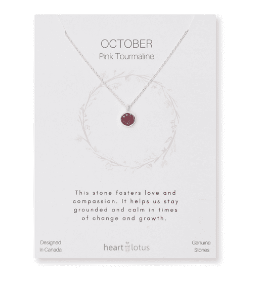 Sterling Silver Birthstone Necklace - Premium Birthstone Necklace from Heart and Lotus - Shop now at Crystals and Sun Signs Co