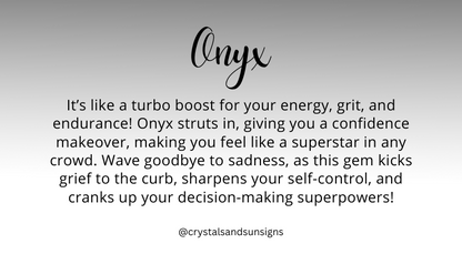 Onyx gemstone healing properties