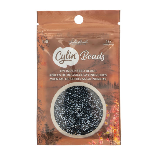Cylin Bead 11/0 Gunmetal - Alberta Bead Store