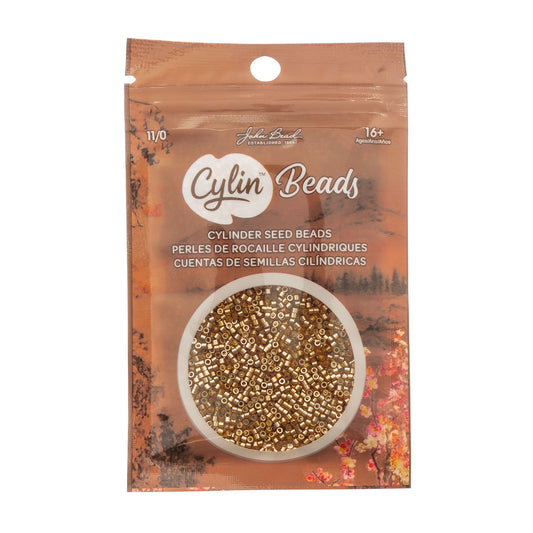 Cylin Bead 11/0 Opaque Toasted Caramel - Alberta Bead Store