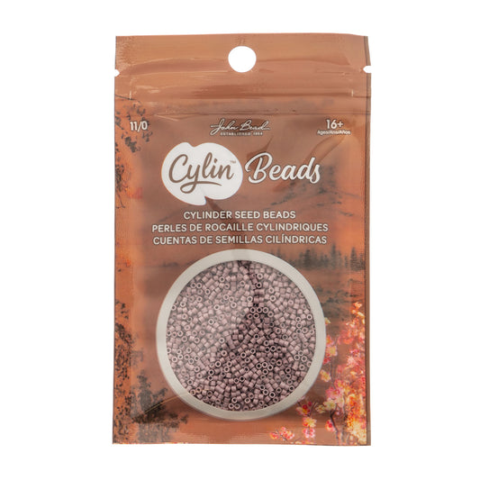 Cylin Bead 11/0 Opaque Mauve - Alberta Bead Store