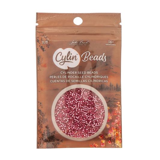 Cylin Bead 11/0 Dark Pink Rose S/L - Alberta Bead Store