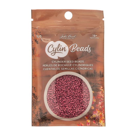 Cylin Bead 11/0 Opaque Victorian Rose - Alberta Bead Store