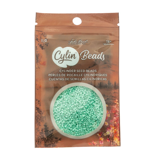 Cylin Bead 11/0 Opaque Seafoam - Alberta Bead Store