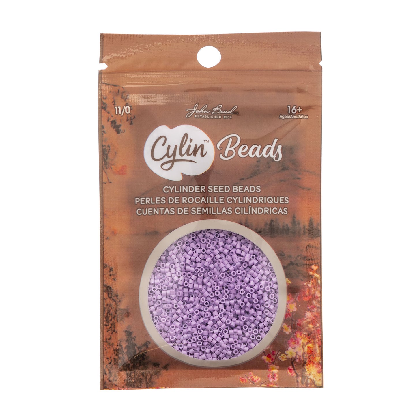 Cylin Bead 11/0 Opaque Light Purple - Alberta Bead Store