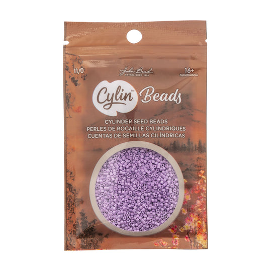 Cylin Bead 11/0 Opaque Light Purple - Alberta Bead Store