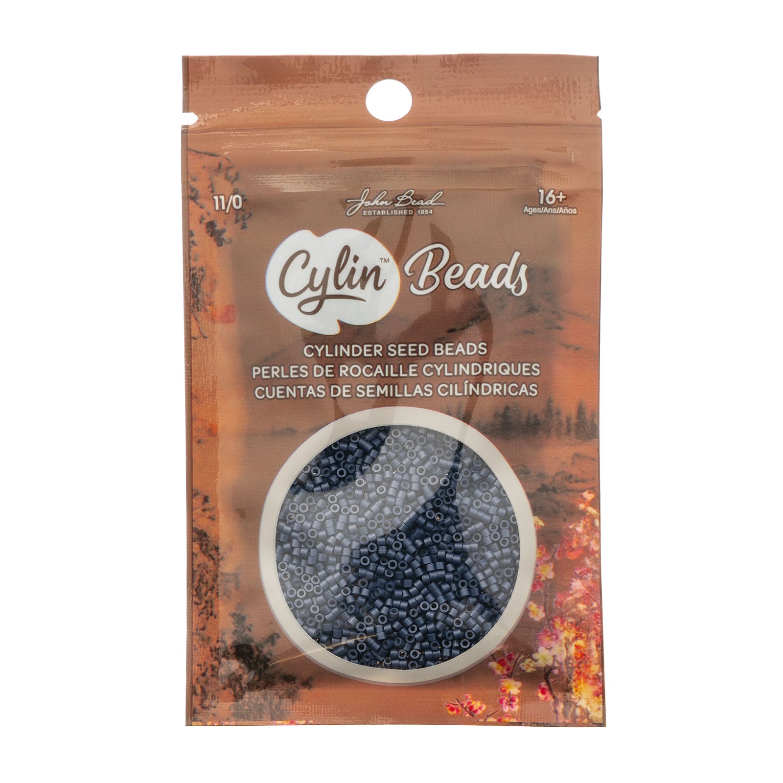 Cylin Bead 11/0 Opaque Navy Blue - Alberta Bead Store