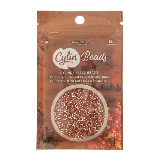 Cylin Bead 11/0 Burnished Copper Lined - Alberta Bead Store