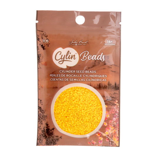 Cylin Bead 11/0 Opaque Butterlight Matte - Alberta Bead Store