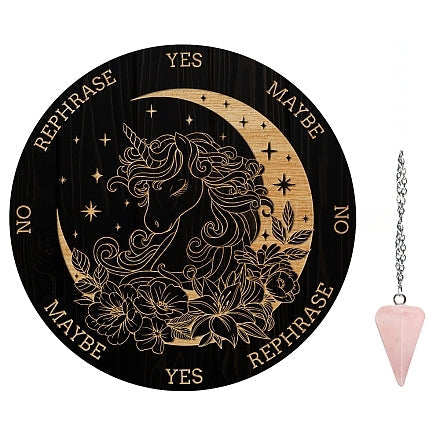 Plastic Pendulum Board with Pendulum - Premium Divination from Crystals and Sun Signs Co - Shop now at Witches Ink LTD