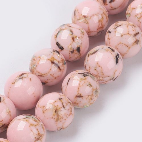 Pink Abalone Shell Assembled Turquoise Gemstone Bead | Alberta Bead Store