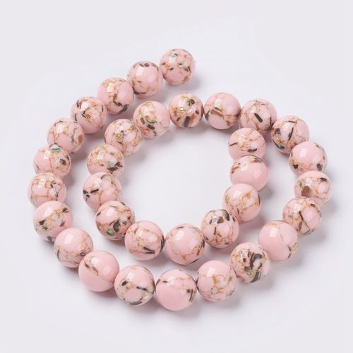 Pink Abalone Shell Assembled Turquoise Gemstone Bead | Alberta Bead Store