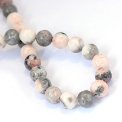 Pink Zebra Jasper Gemstone Bead | Alberta Bead Store