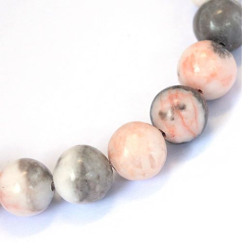 Pink Zebra Jasper Gemstone Bead | Alberta Bead Store