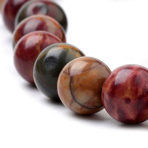 Polychrome Jasper Gemstone Bead | Crystals and Sun Signs Co
