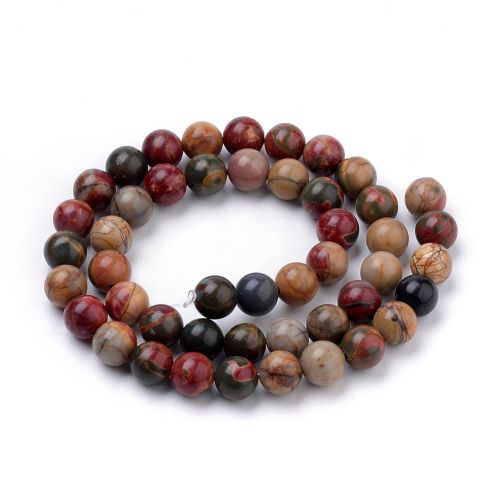 Polychrome Jasper Gemstone Bead | Crystals and Sun Signs Co