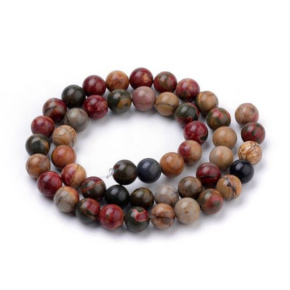 Polychrome Jasper Gemstone Bead | Crystals and Sun Signs Co