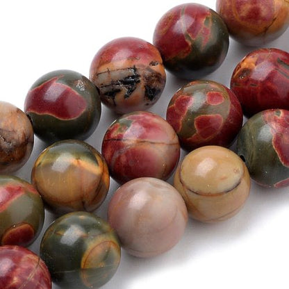 Polychrome Jasper Gemstone Bead | Crystals and Sun Signs Co