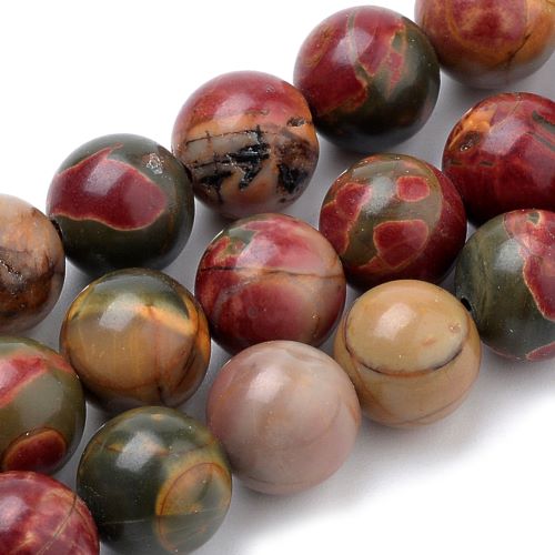 Polychrome Jasper Gemstone Bead | Crystals and Sun Signs Co