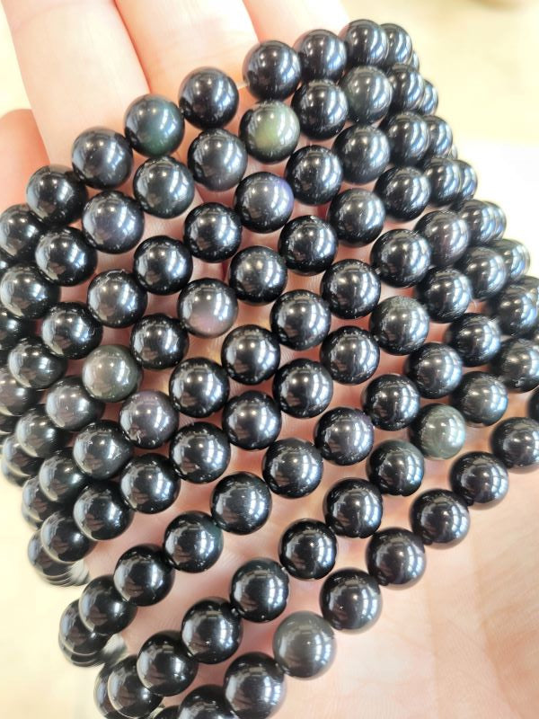 Rainbow Obsidian Beads | Crystals and Sun Signs Co
