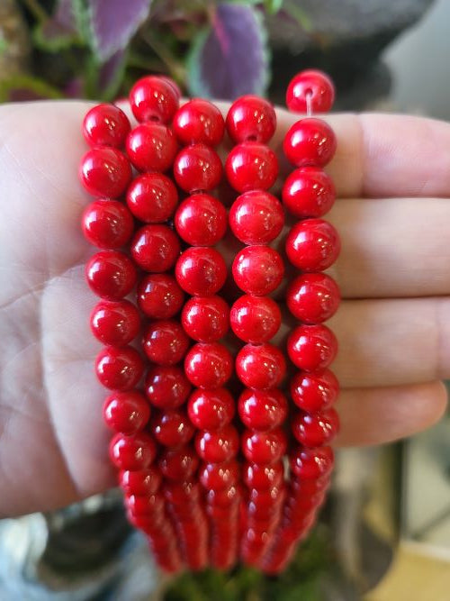 Mashan Red Jade Gemstone Beads | Alberta Bead Store