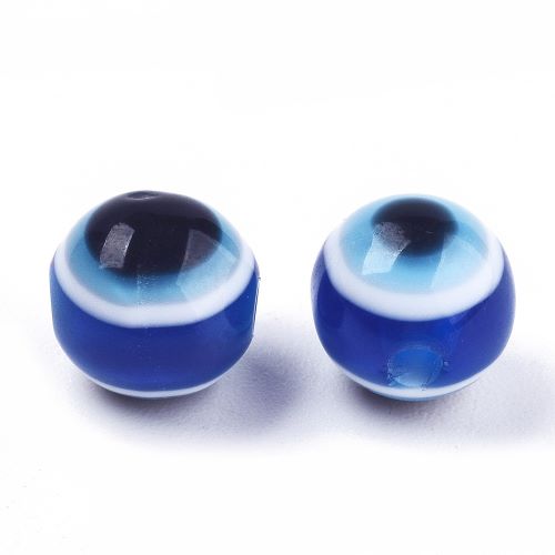 Evil Eye Resin Bead 8mm 20pcs | Alberta Bead Store