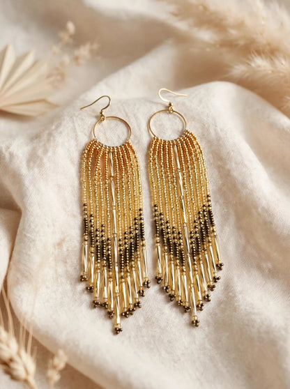 Golden Hour Fringe Earrings