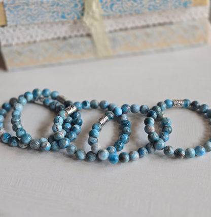 Apatite Gemstone Bead Bracelet