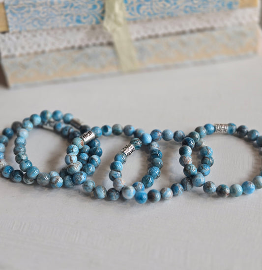 Apatite Gemstone Bead Bracelet
