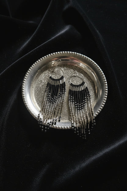 Midnight Shimmer Fringe Earrings