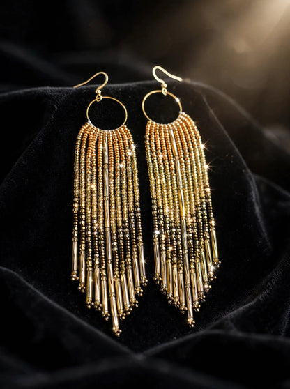 Golden Hour Fringe Earrings