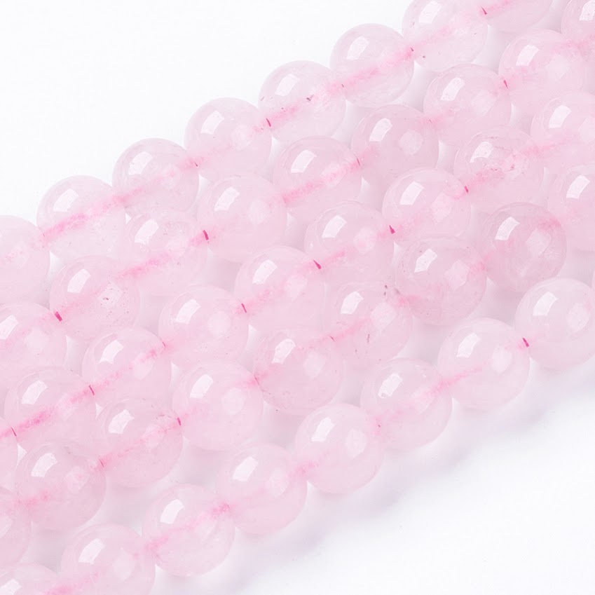 Rose Quartz Gemstone Beads - All Sizes - Witches Ink LTD - O/A Crystals and Sun Signs
