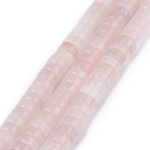 Rose Quartz Heishi Beads 6x3mm | Crystals and Sun Signs Co