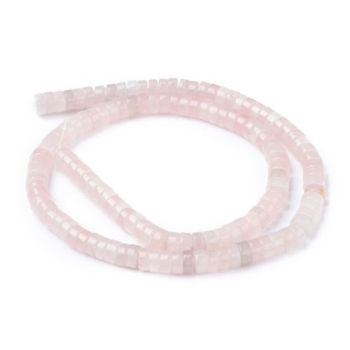 Rose Quartz Heishi Beads 6x3mm | Crystals and Sun Signs Co