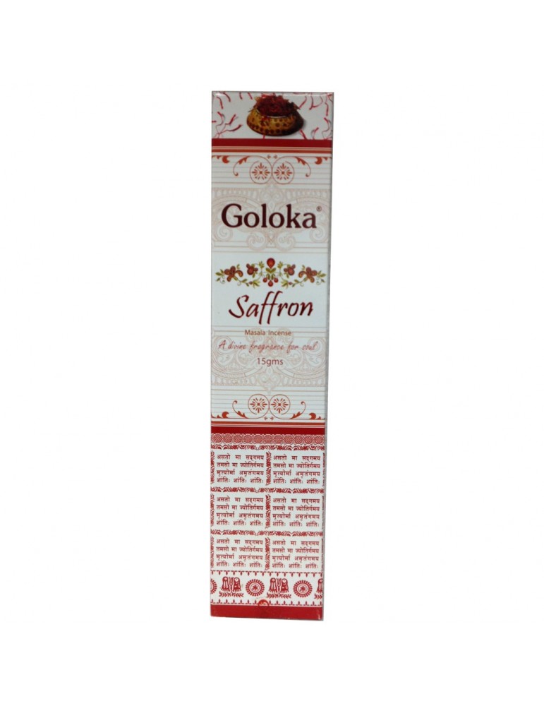 Goloka Saffron Incense - Premium  from Goloka Malasha Incense - Shop now at Crystals and Sun Signs Co