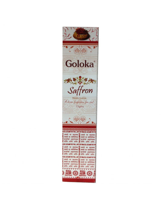 Goloka Saffron Incense - Premium  from Goloka Malasha Incense - Shop now at Crystals and Sun Signs Co